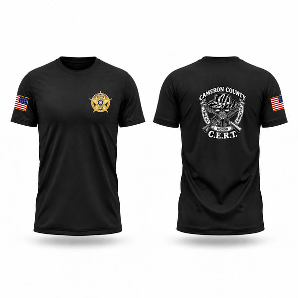 Short Sleeve Performance Shirt, Cameron County Sheriff's Office CERT, Police, Teamtime, Team time, sublimation, custom sports apparel, team uniforms, spirit wear, spiritwear, sports uniforms, custom shirts, team store, custom team store, fundraiser sports, apparel fundraiser