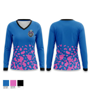 Womens Long Sleeve Vneck Shirt, Party Naked, Baseball, Teamtime, Team time, sublimation, custom sports apparel, team uniforms, spirit wear, spiritwear, sports uniforms, custom shirts, team store, custom team store, fundraiser sports, apparel fundraiser