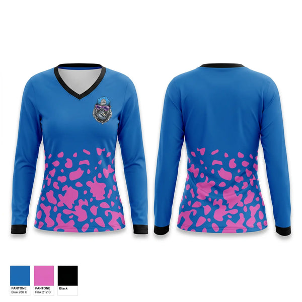 Womens Long Sleeve Vneck Shirt, Party Naked, Baseball, Teamtime, Team time, sublimation, custom sports apparel, team uniforms, spirit wear, spiritwear, sports uniforms, custom shirts, team store, custom team store, fundraiser sports, apparel fundraiser