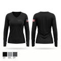 Chemung County Sheriff’s Office Women's Long Sleeve V-neck Shirt - 1