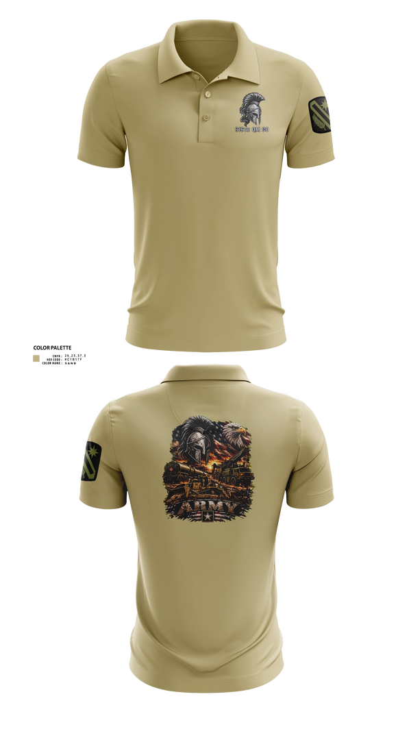 Short Sleeve Performance Polo, 616th QM CO, Army, Teamtime, Team time, sublimation, custom sports apparel, team uniforms, spirit wear, spiritwear, sports uniforms, custom shirts, team store, custom team store, fundraiser sports, apparel fundraiser