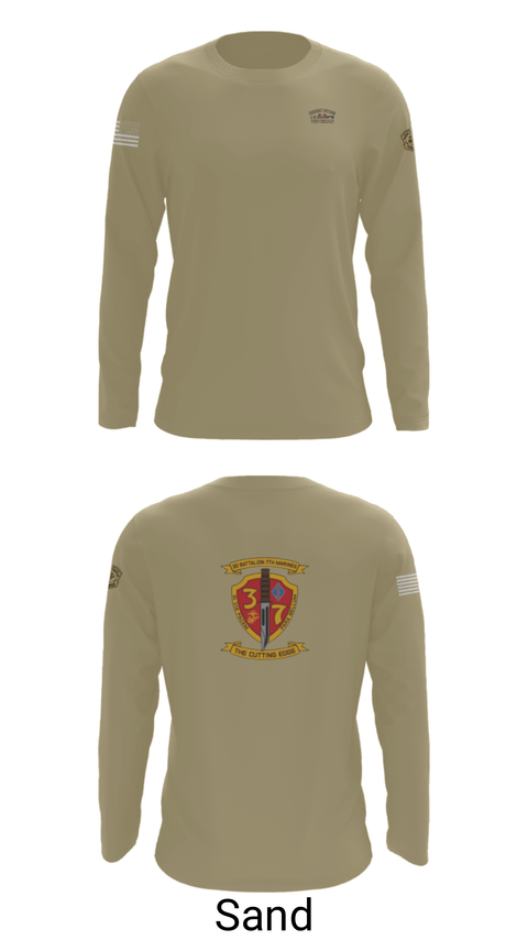 Long Sleeve Performance Shirt, 3rd. Battalion 7th. Marines, Marines, Teamtime, Team time, sublimation, custom sports apparel, team uniforms, spirit wear, spiritwear, sports uniforms, custom shirts, team store, custom team store, fundraiser sports, apparel fundraiser