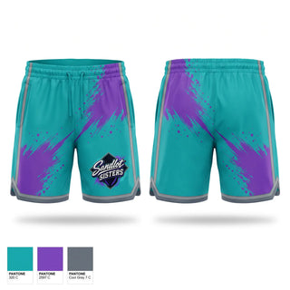 Athletic Shorts With Pockets, Sandlot Sisters, Softball, Teamtime, Team time, sublimation, custom sports apparel, team uniforms, spirit wear, spiritwear, sports uniforms, custom shirts, team store, custom team store, fundraiser sports, apparel fundraiser