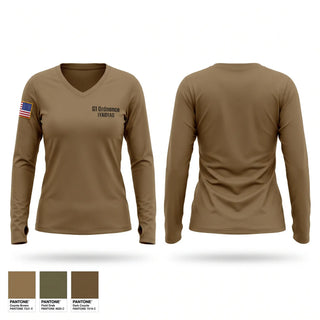 Womens Long Sleeve Vneck Shirt, G1 Ordnance, Navy, Teamtime, Team time, sublimation, custom sports apparel, team uniforms, spirit wear, spiritwear, sports uniforms, custom shirts, team store, custom team store, fundraiser sports, apparel fundraiser