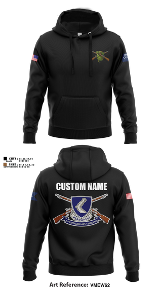 Hoodie, 3/485th IN BN VIPERS, Army, Teamtime, Team time, sublimation, custom sports apparel, team uniforms, spirit wear, spiritwear, sports uniforms, custom shirts, team store, custom team store, fundraiser sports, apparel fundraiser