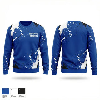 Crew Neck Sweatshirt, Cook County Vikings, Softball, Teamtime, Team time, sublimation, custom sports apparel, team uniforms, spirit wear, spiritwear, sports uniforms, custom shirts, team store, custom team store, fundraiser sports, apparel fundraiser