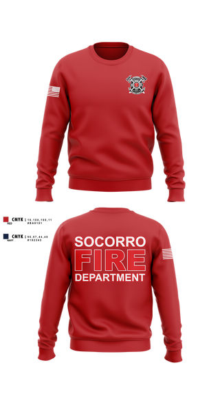 Crew Neck Sweatshirt, Socorro fire department, Fire Department, Teamtime, Team time, sublimation, custom sports apparel, team uniforms, spirit wear, spiritwear, sports uniforms, custom shirts, team store, custom team store, fundraiser sports, apparel fundraiser