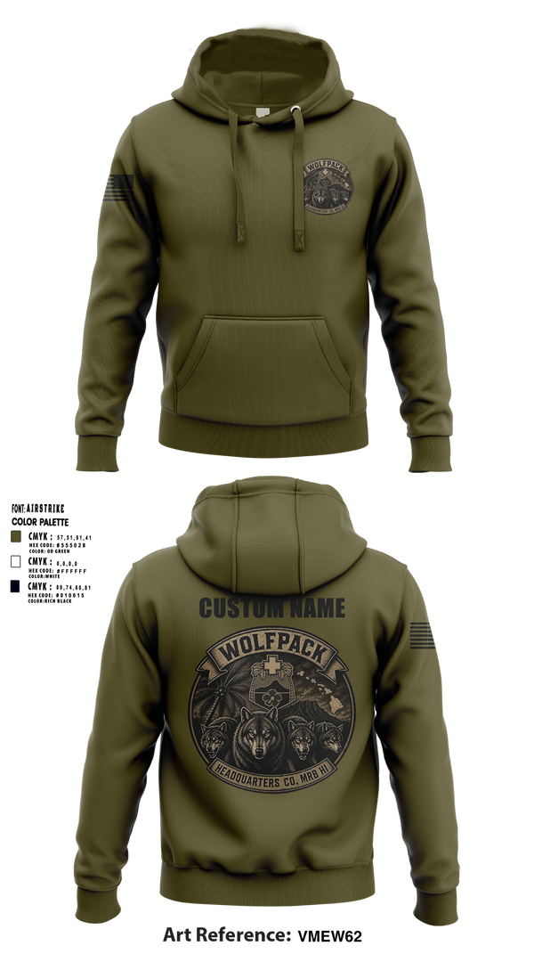 Hoodie, Headquarters Company, MRB HI, Army, Teamtime, Team time, sublimation, custom sports apparel, team uniforms, spirit wear, spiritwear, sports uniforms, custom shirts, team store, custom team store, fundraiser sports, apparel fundraiser