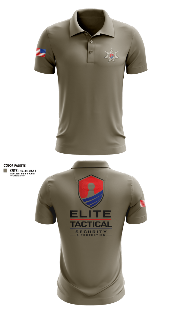 Short Sleeve Performance Polo, Elite Tactical Security, Police, Teamtime, Team time, sublimation, custom sports apparel, team uniforms, spirit wear, spiritwear, sports uniforms, custom shirts, team store, custom team store, fundraiser sports, apparel fundraiser