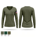 PGPD EST Women's Long Sleeve V-neck Shirt - 1