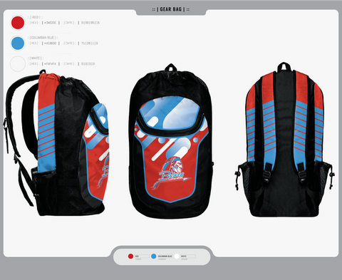 Gear Bag, El Cajon Valley High School Cheer, Cheer, Teamtime, Team time, sublimation, custom sports apparel, team uniforms, spirit wear, spiritwear, sports uniforms, custom shirts, team store, custom team store, fundraiser sports, apparel fundraiser