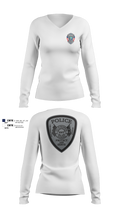 Bradenton Police HNT 75386069 Women's Long Sleeve V-neck Shirt - 101