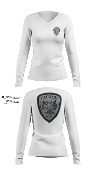 Womens Long Sleeve Vneck Shirt, Bradenton Police HNT, , Teamtime, Team time, sublimation, custom sports apparel, team uniforms, spirit wear, spiritwear, sports uniforms, custom shirts, team store, custom team store, fundraiser sports, apparel fundraiser