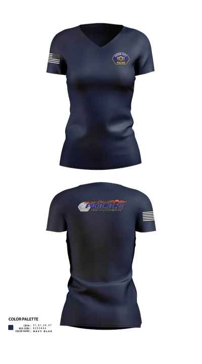 Webb City Police Department 58587049 Women's Short Sleeve V-neck Shirt - 22