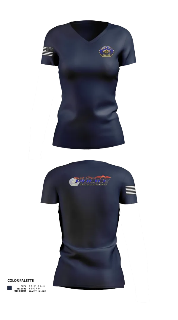 Womens Short Sleeve Vneck Shirt, Webb City Police Department, Police, Teamtime, Team time, sublimation, custom sports apparel, team uniforms, spirit wear, spiritwear, sports uniforms, custom shirts, team store, custom team store, fundraiser sports, apparel fundraiser
