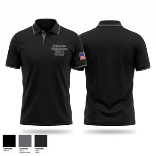 Short Sleeve Performance Polo, Pendleton Correctional Facility, Police, Teamtime, Team time, sublimation, custom sports apparel, team uniforms, spirit wear, spiritwear, sports uniforms, custom shirts, team store, custom team store, fundraiser sports, apparel fundraiser