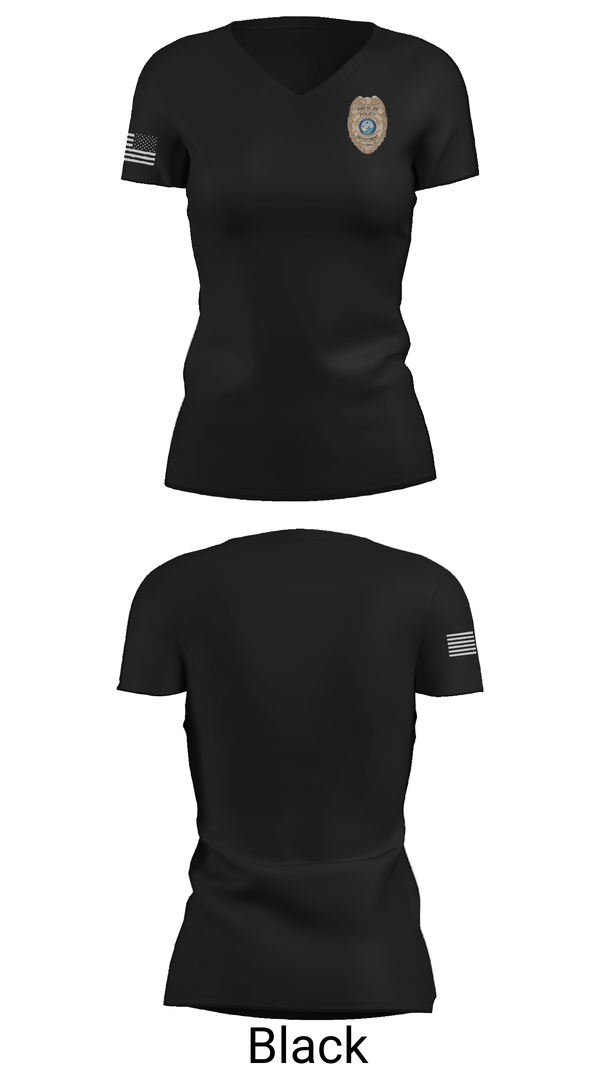 Womens Short Sleeve Vneck Shirt, Port St. Joe Police Department, Police, Teamtime, Team time, sublimation, custom sports apparel, team uniforms, spirit wear, spiritwear, sports uniforms, custom shirts, team store, custom team store, fundraiser sports, apparel fundraiser