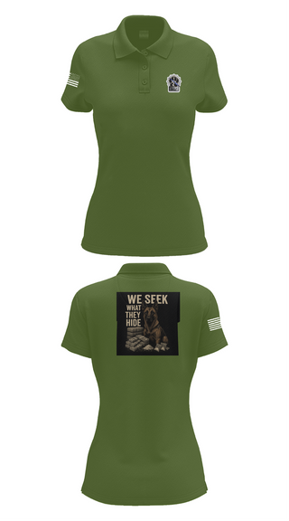 Womens Short Sleeve Performance Polo, Narcotics K9, , Teamtime, Team time, sublimation, custom sports apparel, team uniforms, spirit wear, spiritwear, sports uniforms, custom shirts, team store, custom team store, fundraiser sports, apparel fundraiser