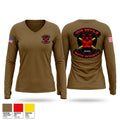 HHB 40th Division Artillery Women's Long Sleeve V-neck Shirt - 1