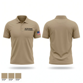 Short Sleeve Performance Polo, Fort Sam Houston Jewish Community, Army, Teamtime, Team time, sublimation, custom sports apparel, team uniforms, spirit wear, spiritwear, sports uniforms, custom shirts, team store, custom team store, fundraiser sports, apparel fundraiser