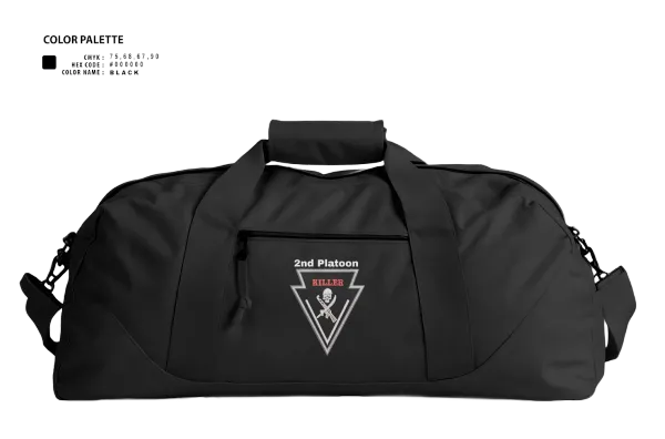 Duffle Bag, 2/11 killer troop, Army, Teamtime, Team time, sublimation, custom sports apparel, team uniforms, spirit wear, spiritwear, sports uniforms, custom shirts, team store, custom team store, fundraiser sports, apparel fundraiser