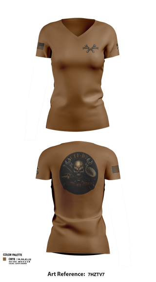Womens Short Sleeve Vneck Shirt, CTF D-2, Army, Teamtime, Team time, sublimation, custom sports apparel, team uniforms, spirit wear, spiritwear, sports uniforms, custom shirts, team store, custom team store, fundraiser sports, apparel fundraiser