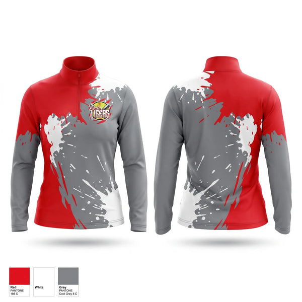 Quarter Zip Jacket, Lady Tigers, Softball, Teamtime, Team time, sublimation, custom sports apparel, team uniforms, spirit wear, spiritwear, sports uniforms, custom shirts, team store, custom team store, fundraiser sports, apparel fundraiser