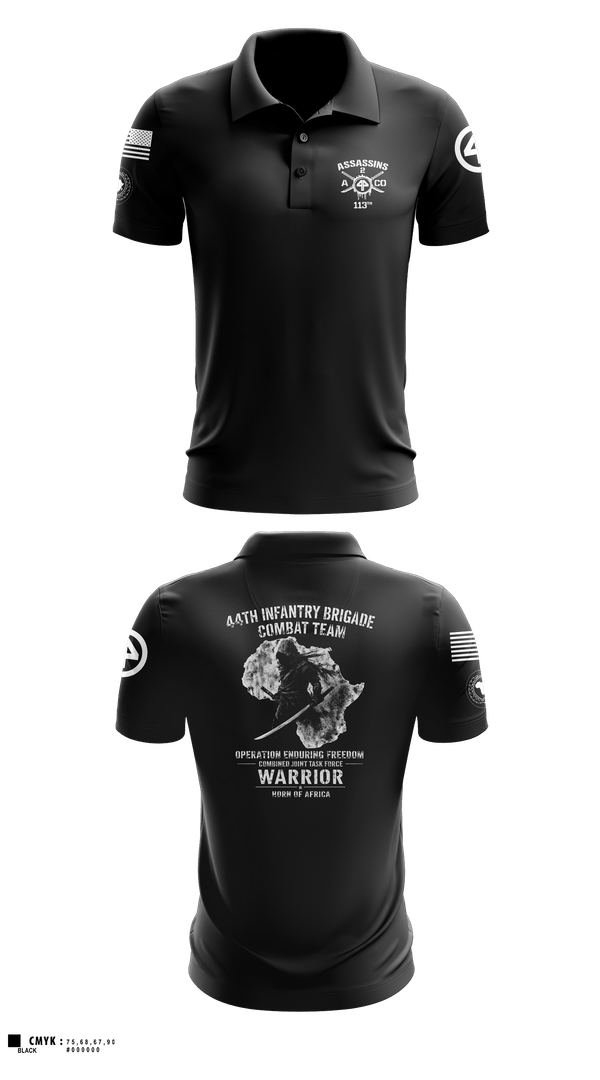 Short Sleeve Performance Polo, 44th IBCT, Army, Teamtime, Team time, sublimation, custom sports apparel, team uniforms, spirit wear, spiritwear, sports uniforms, custom shirts, team store, custom team store, fundraiser sports, apparel fundraiser