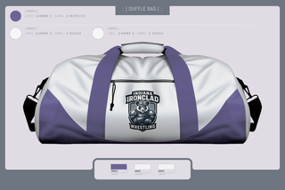 Duffle Bag, Indiana Ironclad Wrestling, Wrestling, Teamtime, Team time, sublimation, custom sports apparel, team uniforms, spirit wear, spiritwear, sports uniforms, custom shirts, team store, custom team store, fundraiser sports, apparel fundraiser