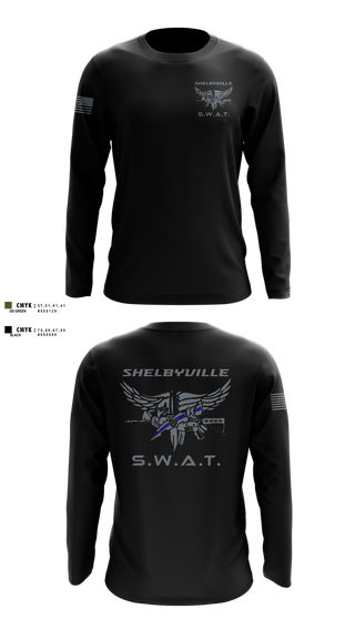 Long Sleeve Performance Shirt, Shelbyville SWAT, Police, Teamtime, Team time, sublimation, custom sports apparel, team uniforms, spirit wear, spiritwear, sports uniforms, custom shirts, team store, custom team store, fundraiser sports, apparel fundraiser