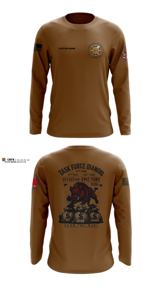 Long Sleeve Performance Shirt, 93rd Finance Battalion, National Guard, Teamtime, Team time, sublimation, custom sports apparel, team uniforms, spirit wear, spiritwear, sports uniforms, custom shirts, team store, custom team store, fundraiser sports, apparel fundraiser
