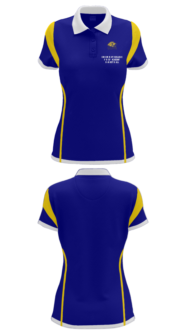 Women's Short Sleeve Performance Polo, Cincinnati College Prep Academy Basketball, Women's Basketball, Teamtime, Team time, sublimation, custom sports apparel, team uniforms, spirit wear, spiritwear, sports uniforms, custom shirts, team store, custom team store, fundraiser sports, apparel fundraiser