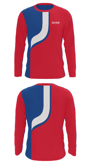 Long Sleeve Performance Shirt, EDISON, Wrestling, Teamtime, Team time, sublimation, custom sports apparel, team uniforms, spirit wear, spiritwear, sports uniforms, custom shirts, team store, custom team store, fundraiser sports, apparel fundraiser