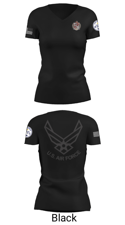 FLYING TIGERS 50875529 Women's Short Sleeve V-neck Shirt - 14