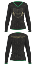Courtyard Chuch 37286717 Women's Long Sleeve V-neck Shirt - 31