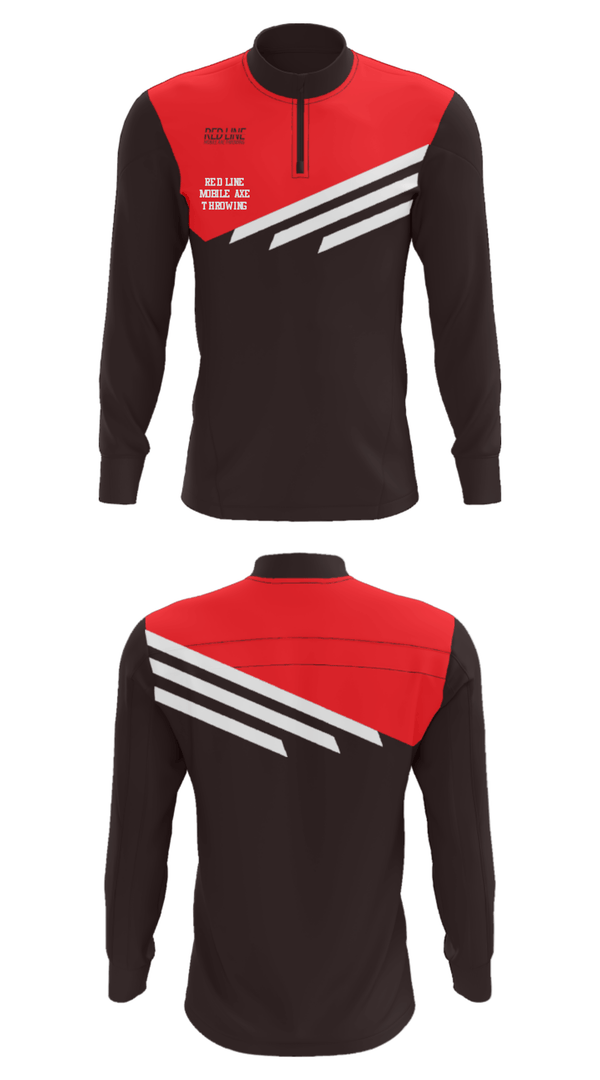 Quarter Zip Jacket, Red Line Mobile Axe Throwing, , Teamtime, Team time, sublimation, custom sports apparel, team uniforms, spirit wear, spiritwear, sports uniforms, custom shirts, team store, custom team store, fundraiser sports, apparel fundraiser