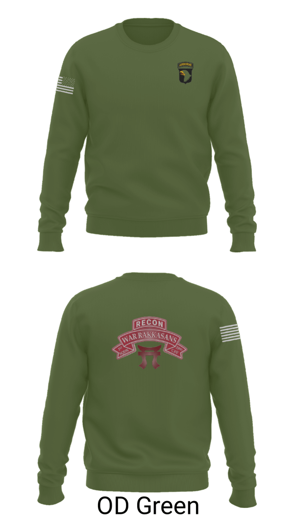 Crew Neck Sweatshirt, 1-33 CAV, Army, Teamtime, Team time, sublimation, custom sports apparel, team uniforms, spirit wear, spiritwear, sports uniforms, custom shirts, team store, custom team store, fundraiser sports, apparel fundraiser
