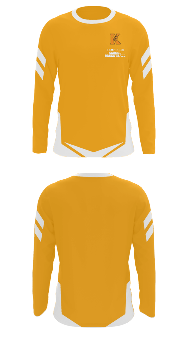 Long Sleeve Performance Shirt, Kemp High School Basketball, Women's Basketball, Teamtime, Team time, sublimation, custom sports apparel, team uniforms, spirit wear, spiritwear, sports uniforms, custom shirts, team store, custom team store, fundraiser sports, apparel fundraiser