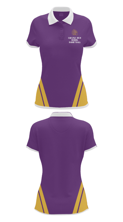 Carlyle High School Basketball 29710204 Women's Short Sleeve Performance Polo  - 26