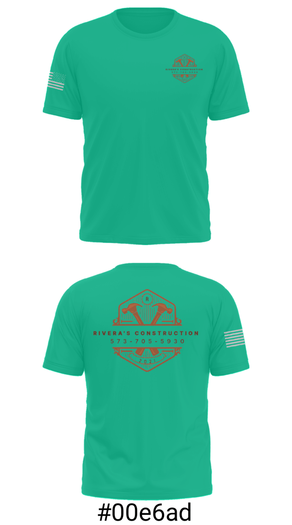 Short Sleeve Performance Shirt, Rivera's Construction, , Teamtime, Team time, sublimation, custom sports apparel, team uniforms, spirit wear, spiritwear, sports uniforms, custom shirts, team store, custom team store, fundraiser sports, apparel fundraiser