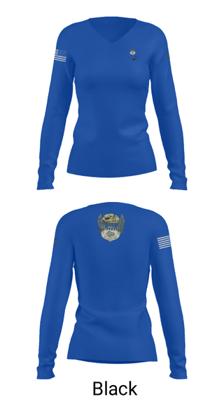 Women's Long Sleeve Vneck Shirt, , Air Force, Teamtime, Team time, sublimation, custom sports apparel, team uniforms, spirit wear, spiritwear, sports uniforms, custom shirts, team store, custom team store, fundraiser sports, apparel fundraiser