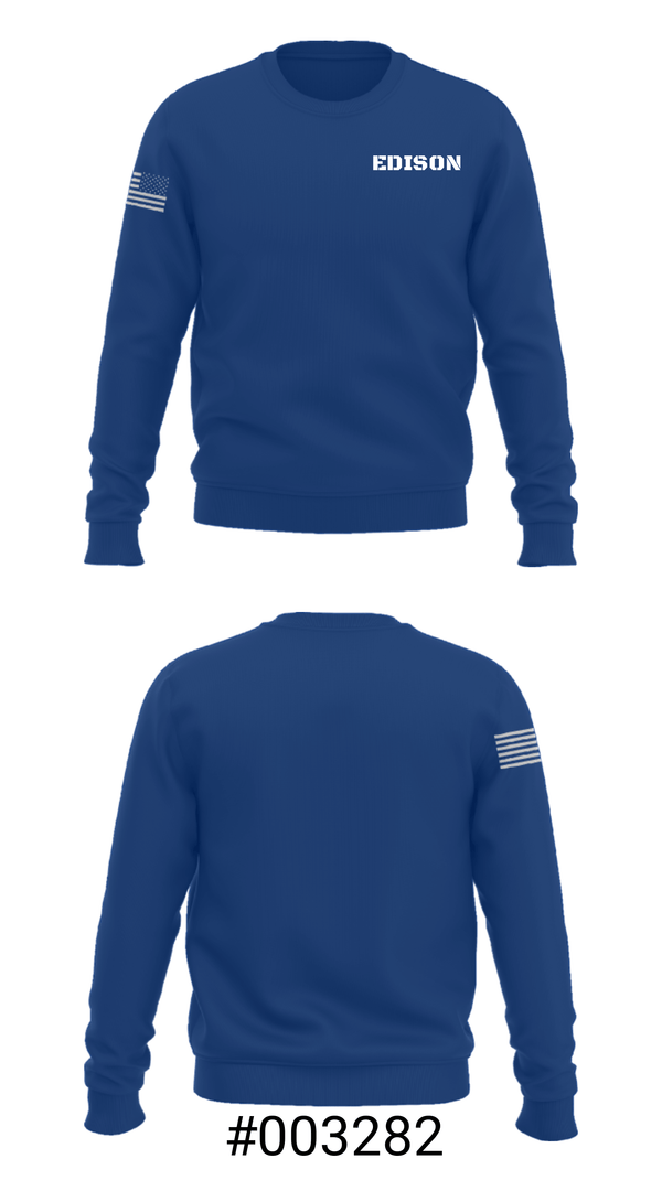 Crew Neck Sweatshirt, EDISON, Wrestling, Teamtime, Team time, sublimation, custom sports apparel, team uniforms, spirit wear, spiritwear, sports uniforms, custom shirts, team store, custom team store, fundraiser sports, apparel fundraiser