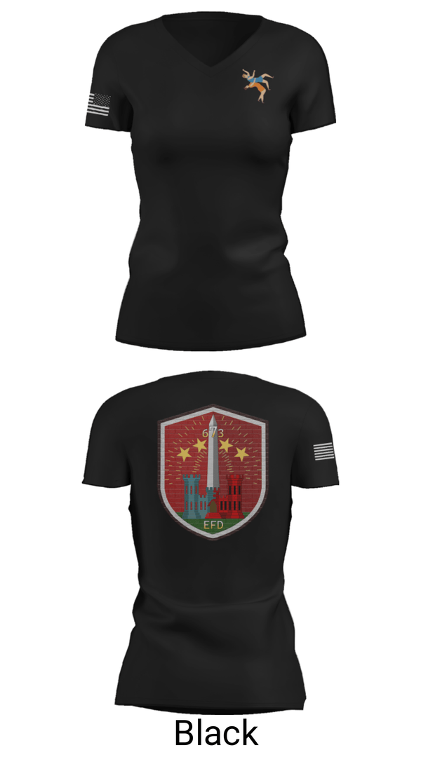 Women's Short Sleeve Vneck Shirt, 673 EFD Vs. 134 FEST, Army, Teamtime, Team time, sublimation, custom sports apparel, team uniforms, spirit wear, spiritwear, sports uniforms, custom shirts, team store, custom team store, fundraiser sports, apparel fundraiser
