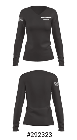 Women's Long Sleeve Vneck Shirt, Lumberton Police, Police, Teamtime, Team time, sublimation, custom sports apparel, team uniforms, spirit wear, spiritwear, sports uniforms, custom shirts, team store, custom team store, fundraiser sports, apparel fundraiser