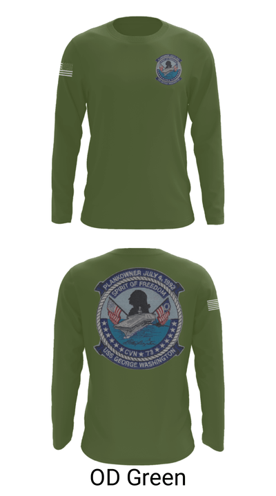USS GEORGE WASHINGTON CVN-73 87107086 Long Sleeve Performance Shirt - 27