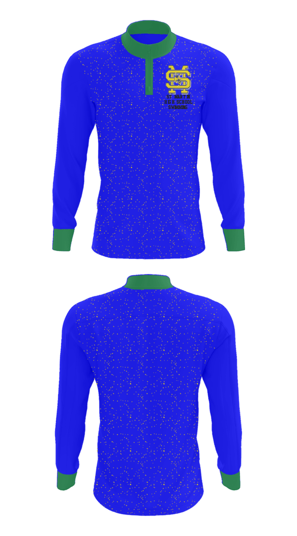 Quarter Zip Jacket, St Martin High School Swimming, Swimming, Teamtime, Team time, sublimation, custom sports apparel, team uniforms, spirit wear, spiritwear, sports uniforms, custom shirts, team store, custom team store, fundraiser sports, apparel fundraiser