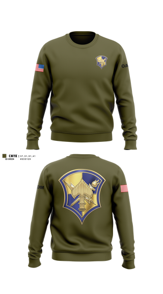 Crew Neck Sweatshirt, AOSD, Army, Teamtime, Team time, sublimation, custom sports apparel, team uniforms, spirit wear, spiritwear, sports uniforms, custom shirts, team store, custom team store, fundraiser sports, apparel fundraiser