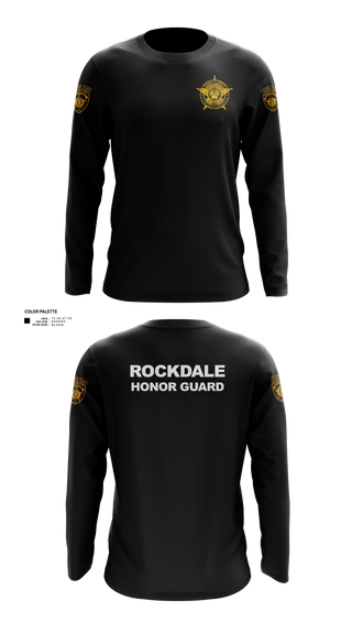 Long Sleeve Performance Shirt, Rockdale County SO Honor Guard, Police, Teamtime, Team time, sublimation, custom sports apparel, team uniforms, spirit wear, spiritwear, sports uniforms, custom shirts, team store, custom team store, fundraiser sports, apparel fundraiser