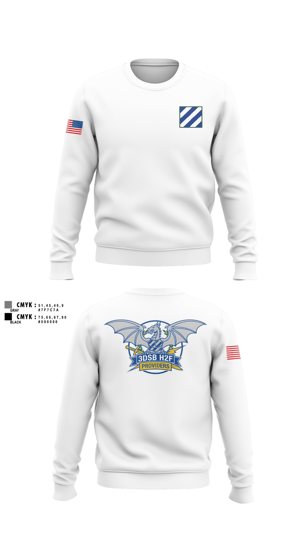 Crew Neck Sweatshirt, 3DSB H2F, Army, Teamtime, Team time, sublimation, custom sports apparel, team uniforms, spirit wear, spiritwear, sports uniforms, custom shirts, team store, custom team store, fundraiser sports, apparel fundraiser