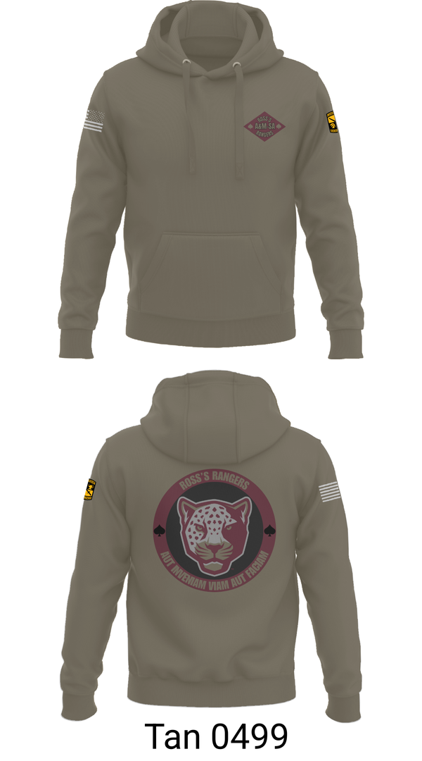 Hoodie, Ross Rangers, Army, Teamtime, Team time, sublimation, custom sports apparel, team uniforms, spirit wear, spiritwear, sports uniforms, custom shirts, team store, custom team store, fundraiser sports, apparel fundraiser